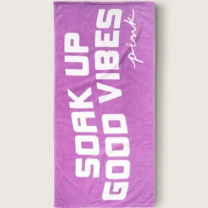 VICTORIA'S Secret PINK Good Vibes Beach Towel Rare HTF